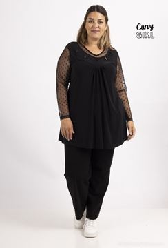 Picture of CURVY GIRL TOP WITH LACE SLEEVE